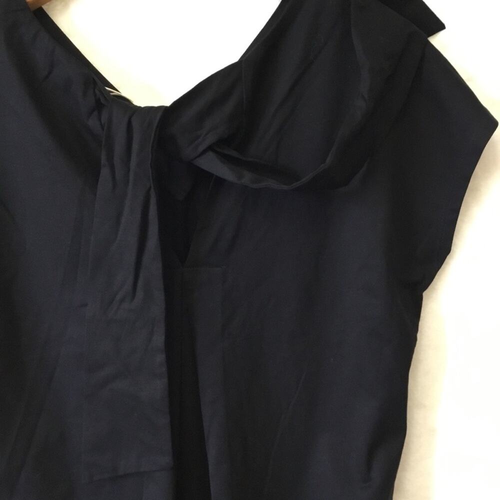 Sans & Sans Black Cap-Sleeved Dress With Tie - Picture 15 of 15